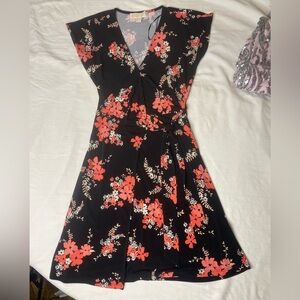 MICHAEL Michael Kors Black and Red Floral Mini Dress